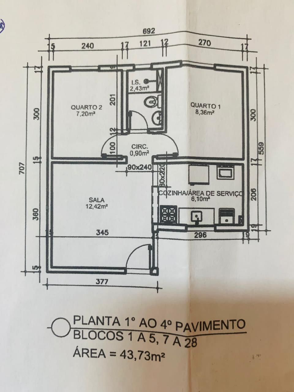 Planta Baixa - 43,73m²